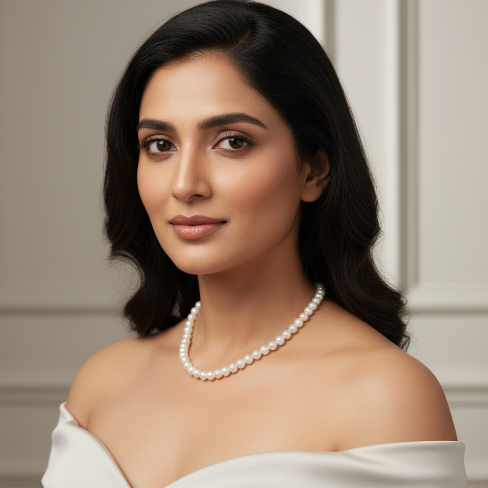 Classic Pearl Necklace for Women | Elegant Minimal Jewellery for Indian and Western Outfits