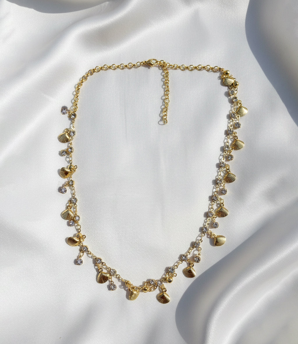 Anti Tarnish Golden Color Minimal Neckpiece for Women | Elegant Everyday Jewellery