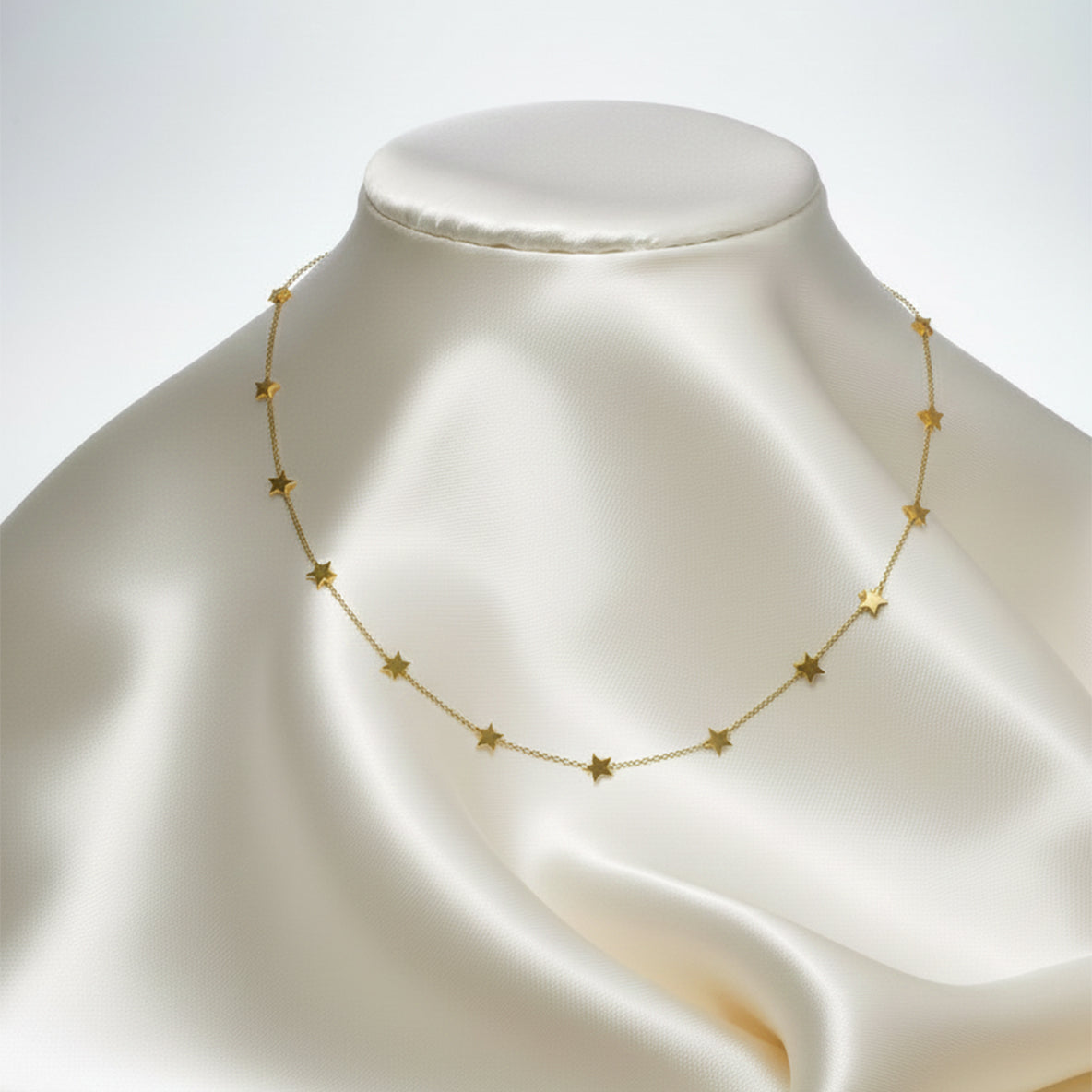 Anti Tarnish Golden Star Minimal Necklace for Women