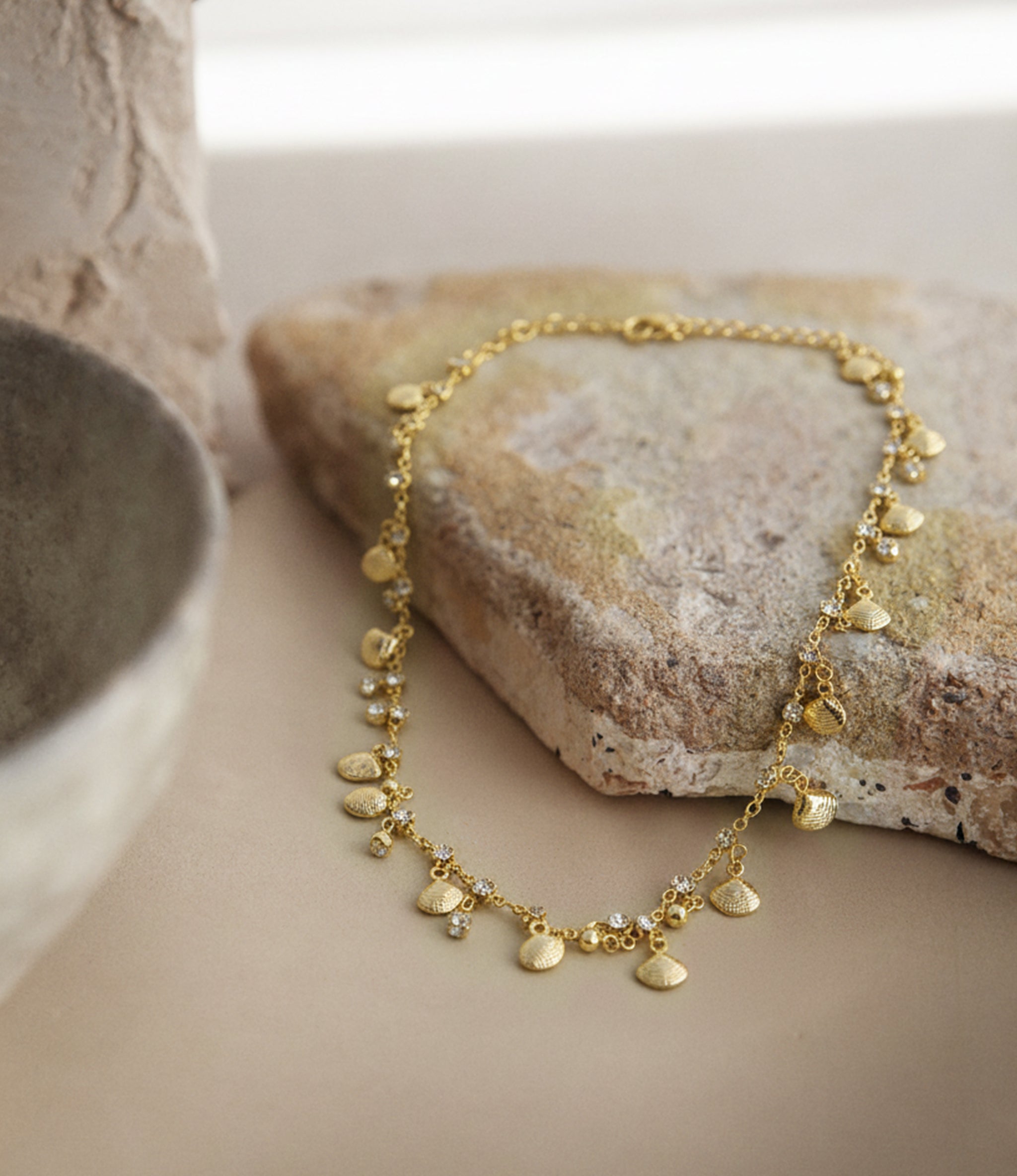 Anti Tarnish Golden Color Minimal Neckpiece for Women | Elegant Everyday Jewellery